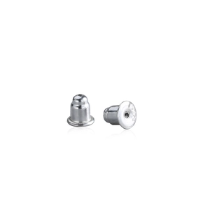 Minimalist S925 sterling silver flower ear nuts with hallmarked metal ear backings