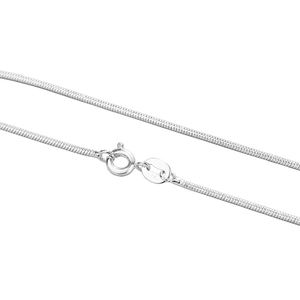 Collar de cadena de serpiente de plata de ley S925 con cierre de resorte y sello 925