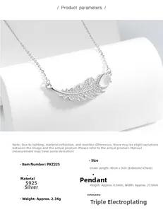 Macro view of S925 silver leaf necklace with embedded stones and teardrop gemstone
