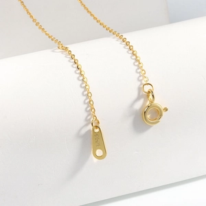 Elegant S925 sterling silver leaf necklace with zirconia pendant on gold plated chain