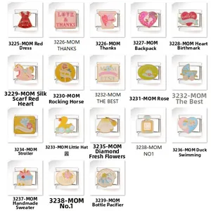 Maglie Per Bracciale Italian Charm In Acciaio Inossidabile Festa Della Mamma Per Creazione Gioielli Fai-Da-Te Donna Regalo