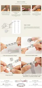 Guide des tailles pour bracelets à charms italiens avec mesures de poignet et nombre de maillons