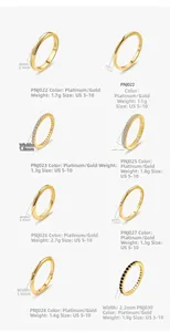 Detail display of S925 sterling silver rings set with diverse minimalist designs