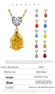 Macro detail of S925 silver necklace with teardrop pendant and multi-color gemstones