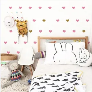 DIY Removable Heart Shaped Wall Stickers For Kids Room Nursery Home Decor PVC Minimalist Decals