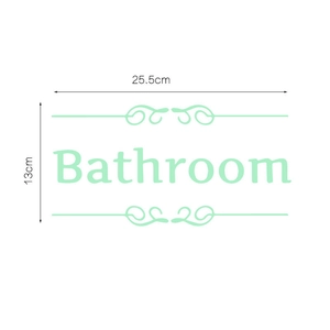 Sticker mural de salle de bain fluorescent dimensions 25,5 cm x 13 cm avec motifs