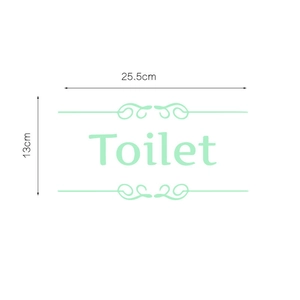 Luminous green Toilet wall decal with elegant vine patterns for bathroom decor