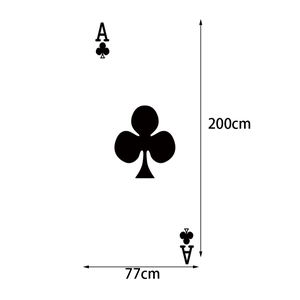 Playing card Ace of Clubs door sticker art decal mural in 200cm x 77cm size