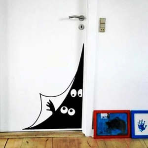 Sticker mural créatif yeux de monstre pour décor de maison et chambre d'enfant