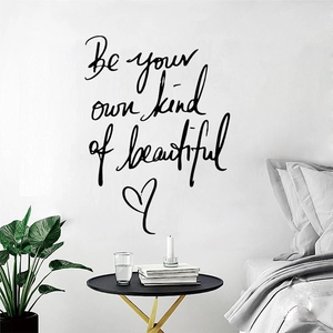 Sticker mural inspirant 'Be your own kind of beautiful' pour décoration de chambre