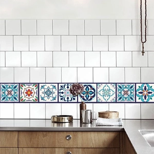 Mediterrane vintage tegelstickers voor keukenachterwanden en badkamerwanddecoratie