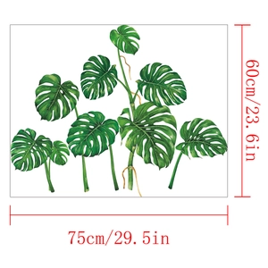 Spécifications de taille pour stickers muraux feuilles de Monstera 75cm par 60cm
