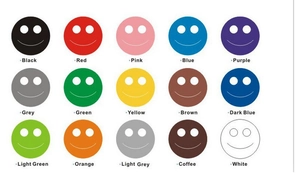 Color palette selection for panda wall stickers featuring 15 vibrant vinyl shades
