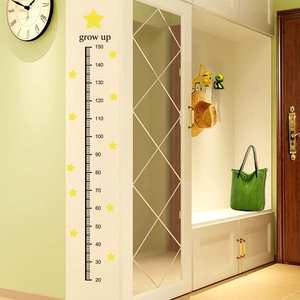 Grow Up Kids Height Measurement Wall Sticker Star Pattern Waterproof PVC Chart For Children Room Nursery Bedroom Kindergarten Decoration