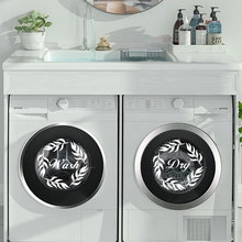 Autocollants floraux circulaires Wash et Dry pour décoration de machine à laver