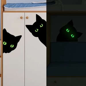 Leuchtende Wandaufkleber mit Katzenaugen im Dunkeln für die Innendekoration