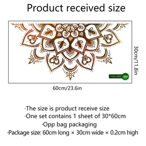 Wandtattoo Lotus Mandala in Bronzeoptik für Wohnzimmer und Schlafzimmer Deko