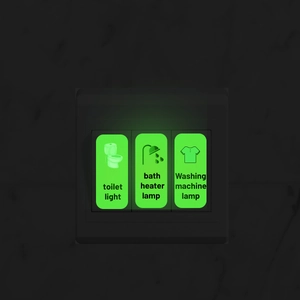 Luminous Glow In Dark Switch Stickers PVC Home Light Switch Identification Labels Icons Decorative Wall Decals For Home Decor