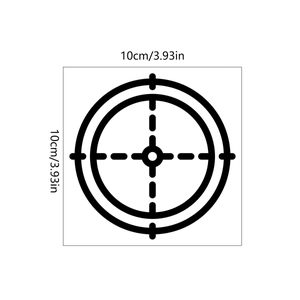 Creative 10cm crosshair pattern bathroom sticker in minimalist black ring design