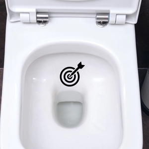 Target bullseye and arrow vinyl decal sticker for toilet bowl interior decor