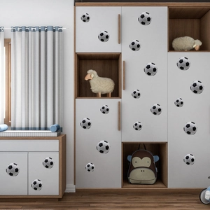 Stickers muraux ballons de foot créatifs pour chambre d'enfant et décoration de meubles