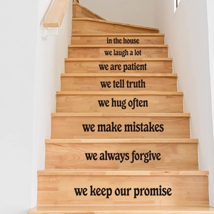 Inspirational English quotes vinyl wall stickers for staircase home decor decoration