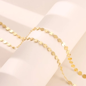 Böhmischer goldener Ketten-Gürtel mit glänzenden Metall-Pailletten für Damen-Accessoires
