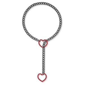Edelstahl Panzerkette Herz Lasso Halskette Verstellbare Punk Y-Form Kette Für Damen Herren Unisex Schmuck