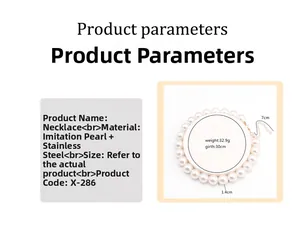 Détail du collier de perles montrant des perles de 1,4cm et une chaîne d'extension de 7cm