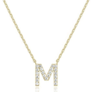 Exquisite Mit Strass Besetzte Englische Alphabet Buchstabe Initial Anhänger Halskette Gold Silber Vergoldet Kupfer Schlüsselbeinkette Schmuck Für Damen