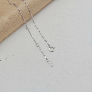 Collar de cadena clásica de plata esterlina S925 de 1,0 mm con cierre de resorte para mujer