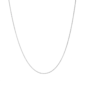 Polished S925 sterling silver 1.0mm cross chain necklace with adjustable spring clasp