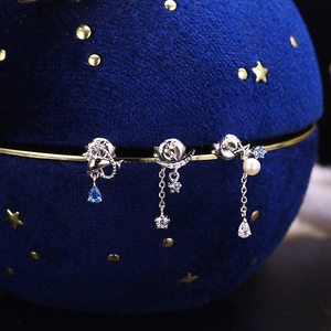 S925 Sterling Silber Ozean Ohrringe Set mit Muschel, Seestern und Naturperlen