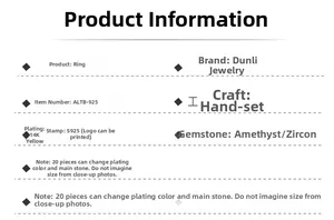 Spécifications de la bague en argent S925 avec placage en or 14 carats et citrine