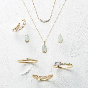 Pendientes de aguamarina natural y conjunto de joyas en plata S925 bañada en oro