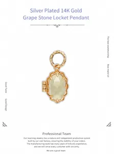Macro view of 14k gold plated silver pendant featuring a faceted green prehnite gemstone