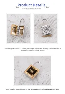 Macro detail of vintage S925 silver locket pendant with floral relief and smoky quartz stone