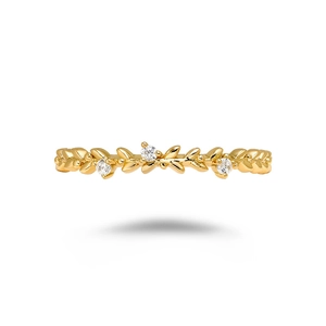 Anello lusso giapponese in argento S925 placcato oro 18K con tre zirconi per donna