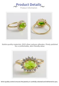 Dettaglio macro di un anello in argento S925 con pietra verde e trama intrecciata