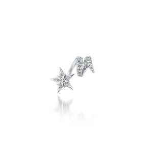 Elegante collana con ciondolo a stella in argento sterling S925 con zirconi scintillanti