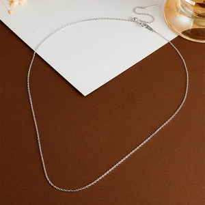 Minimalistische S925 Sterling Silber verstellbare Nadelkette für DIY-Anhänger Design