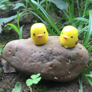 Miniature Resin Yellow Chick Figurine Cartoon Animal Ornament For Fairy Garden Micro Landscape DIY Terrarium Craft Decoration