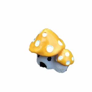 Miniature fairy garden yellow mushroom house figurine for micro landscape decor