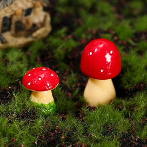 Miniatur-Pilz-Deko-Set in Rot für Sukkulenten und Märchengarten-Landschaftsbau