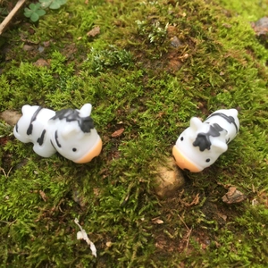 Miniature zebra figurine set for moss micro landscape and bonsai garden decoration