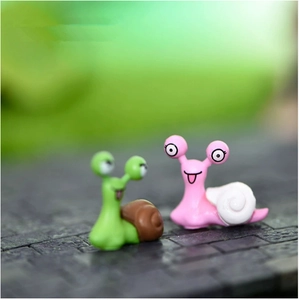 Cute Cartoon Snail Micro Landscape Ornament PVC Big Eyes Snail Figurine For Succulent Pot DIY Gardening Decoration Home Decor
