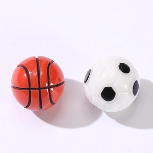 Modelos miniatura de baloncesto y fútbol de resina para decoración de micro paisajes