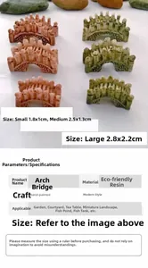 Guía de tallas de puentes de arco de resina para decoración de micro paisajes modernos