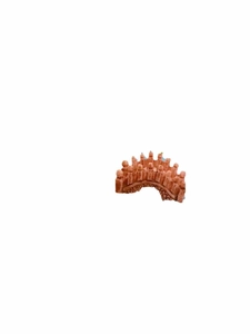 Miniature resin arched bridge ornament with stone texture for moss landscape decoration
