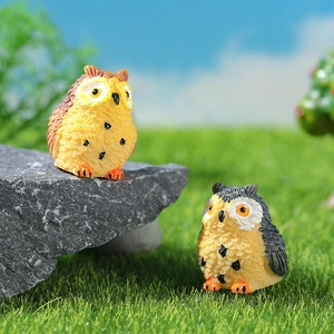 Creative resin owl miniatures for moss micro landscape garden ornaments and cute gift decor